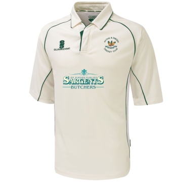 Hythe & Dibden CC - Premier 3/4 Sleeve Green Trim Shirt