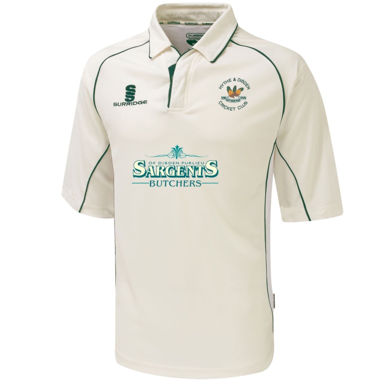 Hythe & Dibden CC - Premier 3/4 Sleeve Green Trim Shirt