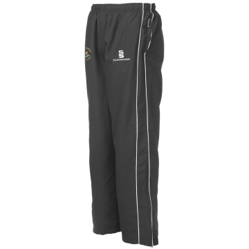 HYTHE & DIBDEN CC Classic Tracksuit Pant With Thigh Length Zip Black Mens