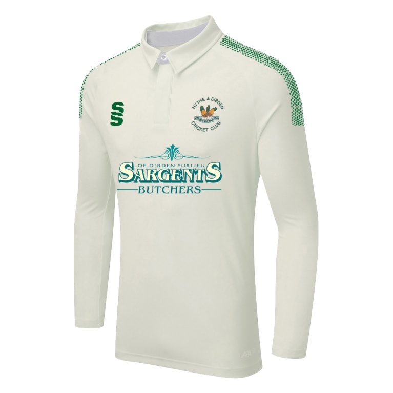 HYTHE & DIBDEN CC DUAL LONG SLEEVE CRICKET SHIRT (WOMENS)-Ivory